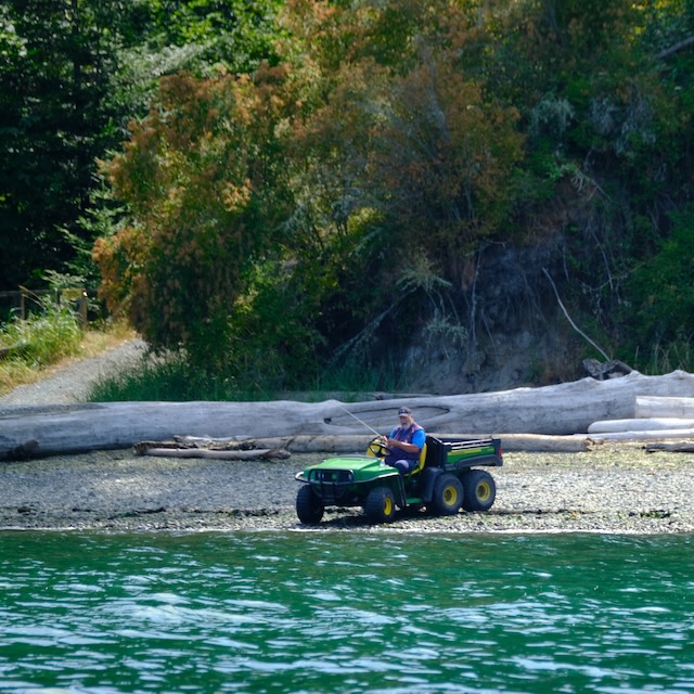 man fishing on his 4x4