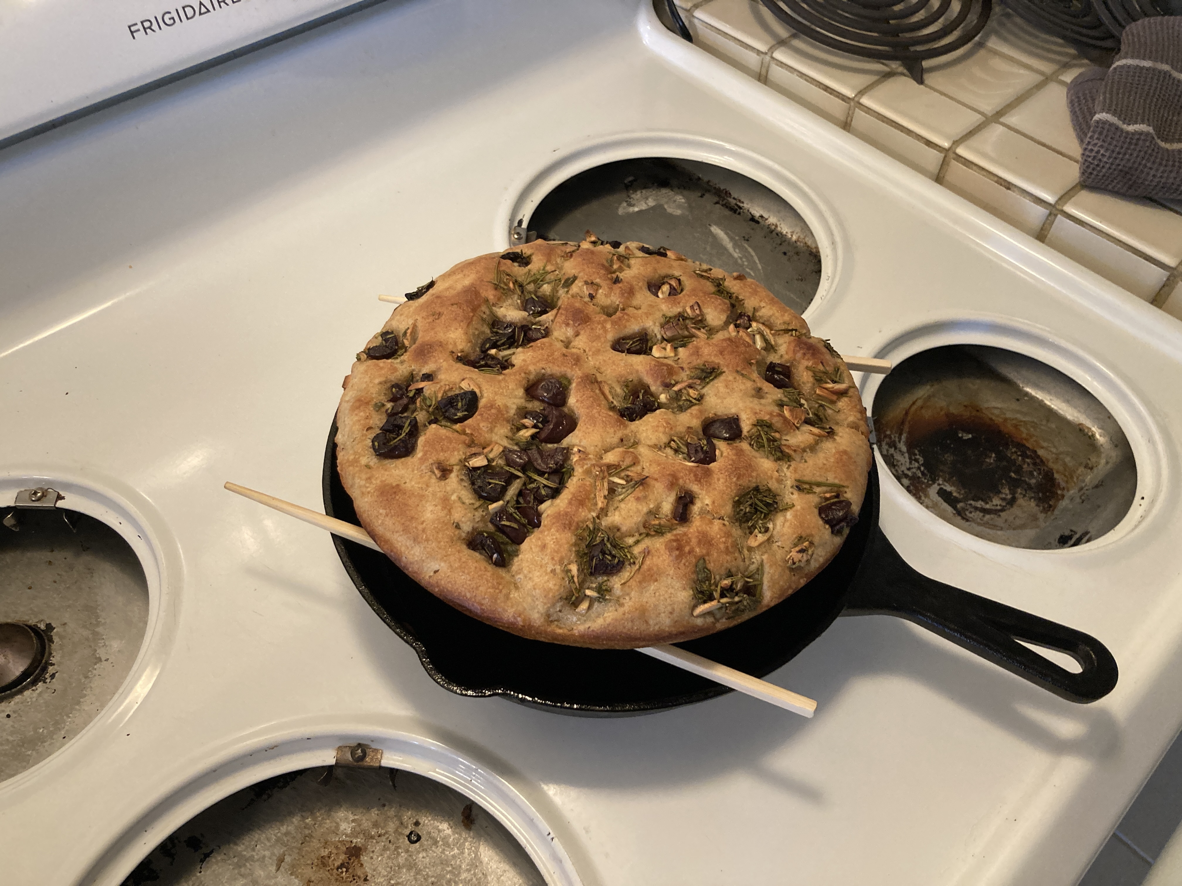 cooked focaccia